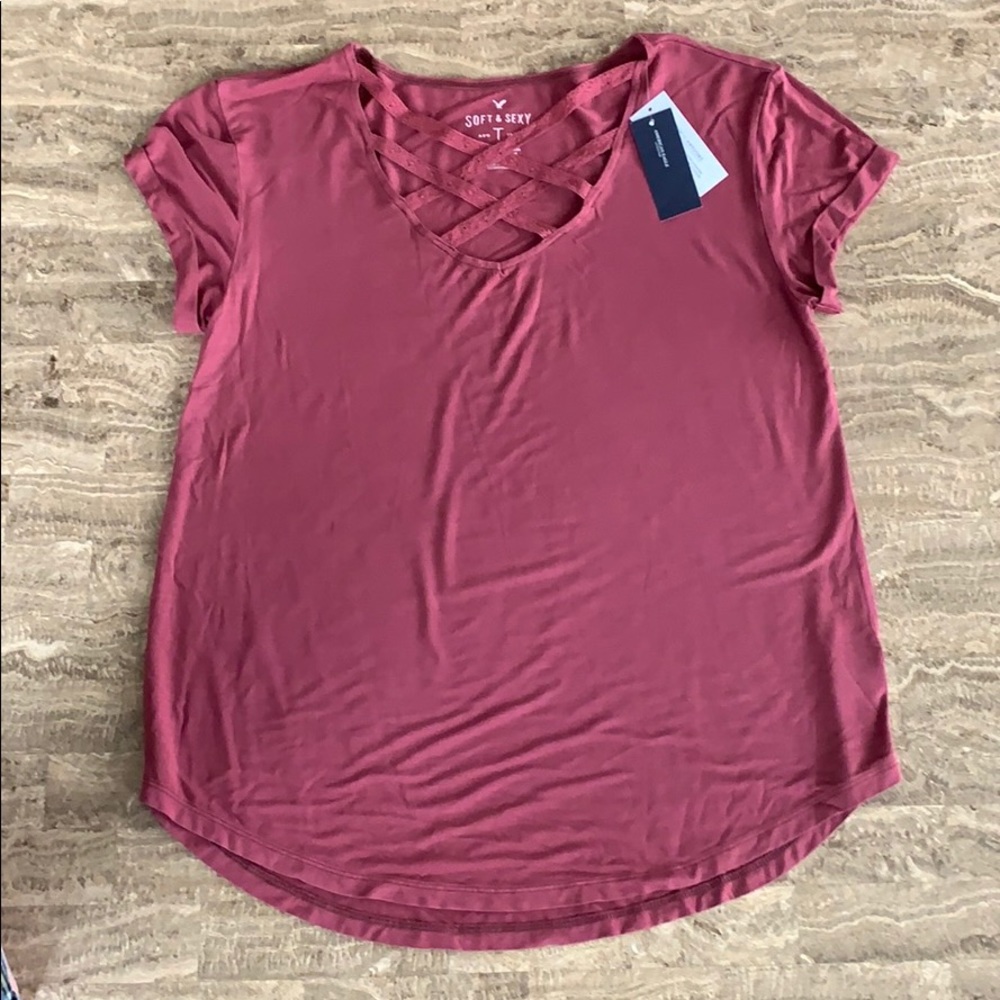 American Eagle maroon top❣️